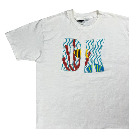 Vintage 90s DKNY fish promo tee (L)