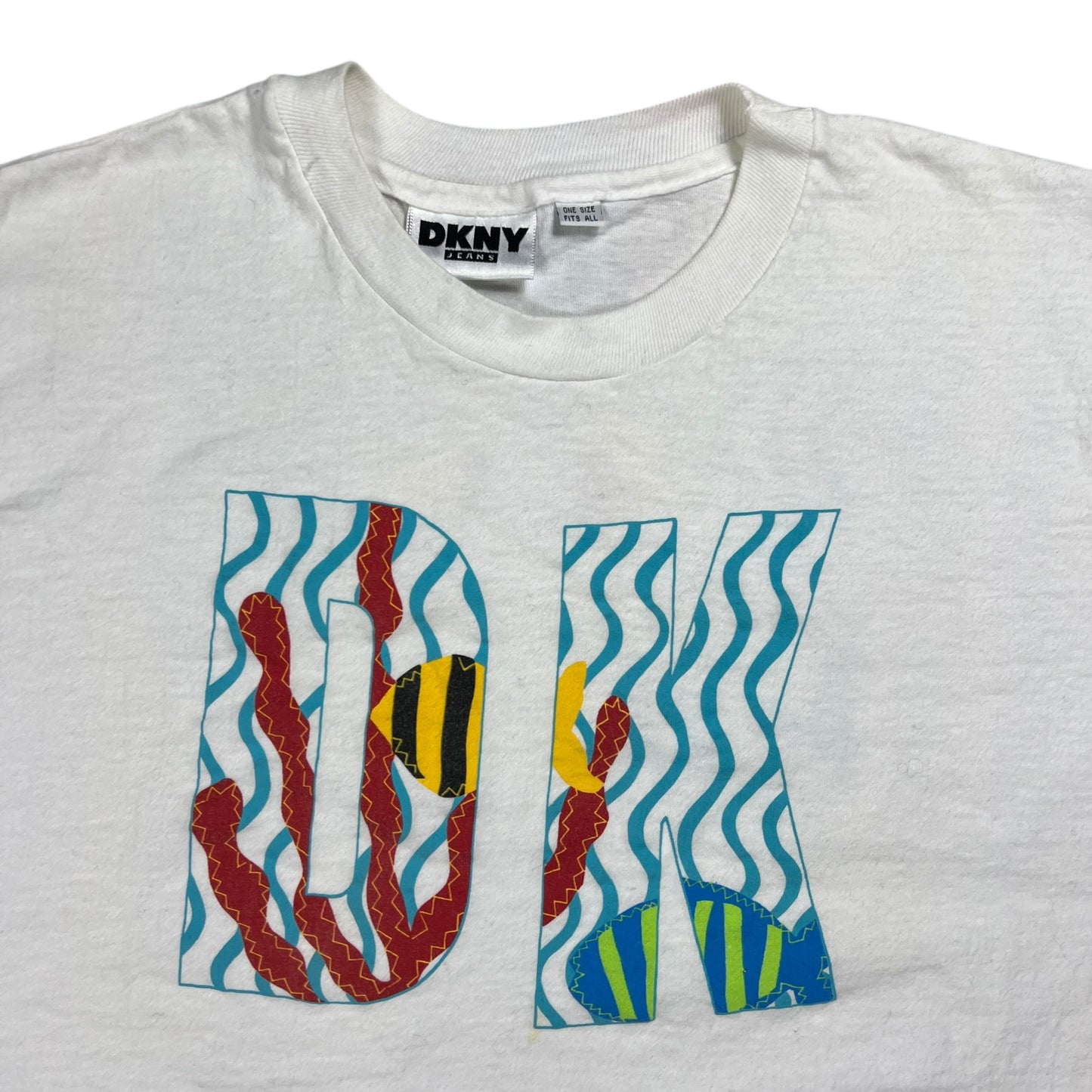 Vintage 90s DKNY fish promo tee (L)