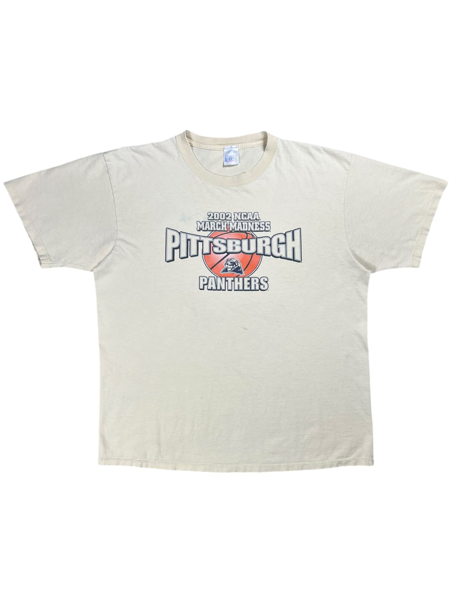Vintage 2002 Pitt Panthers Basketball University of Pittsburgh March Madness faded tee (XL)