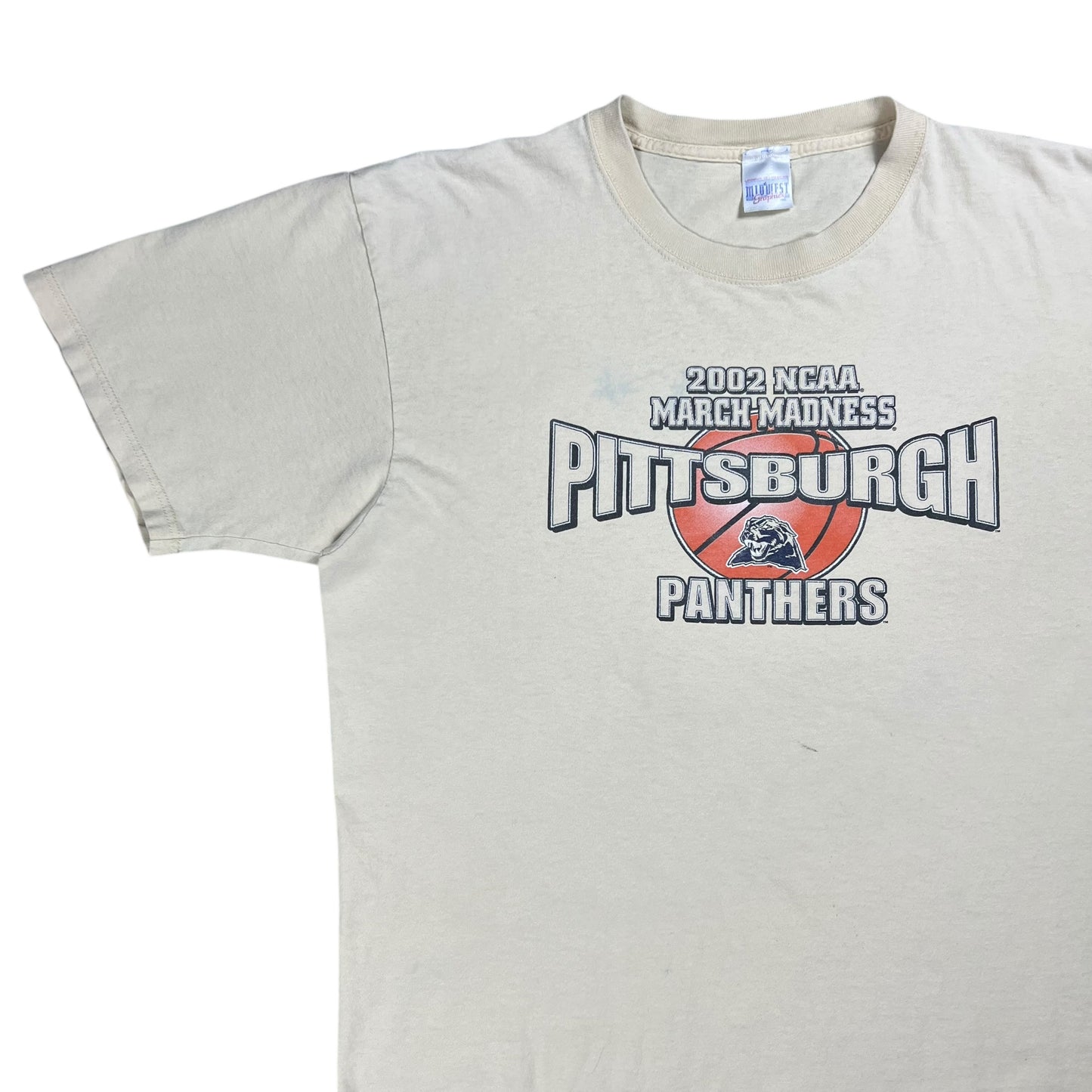 Vintage 2002 Pitt Panthers Basketball University of Pittsburgh March Madness faded tee (XL)