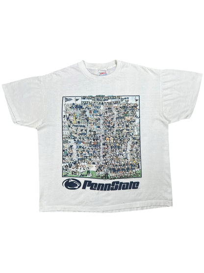 Vintage 90s Penn State University Nittany Lions fans art caricature tee (XL)