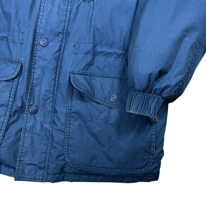 Vintage 90s Tommy Hilfiger fur hood mini patch jacket (M)