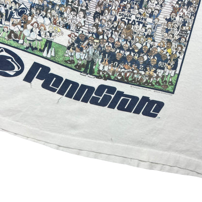Vintage 90s Penn State University Nittany Lions fans art caricature tee (XL)