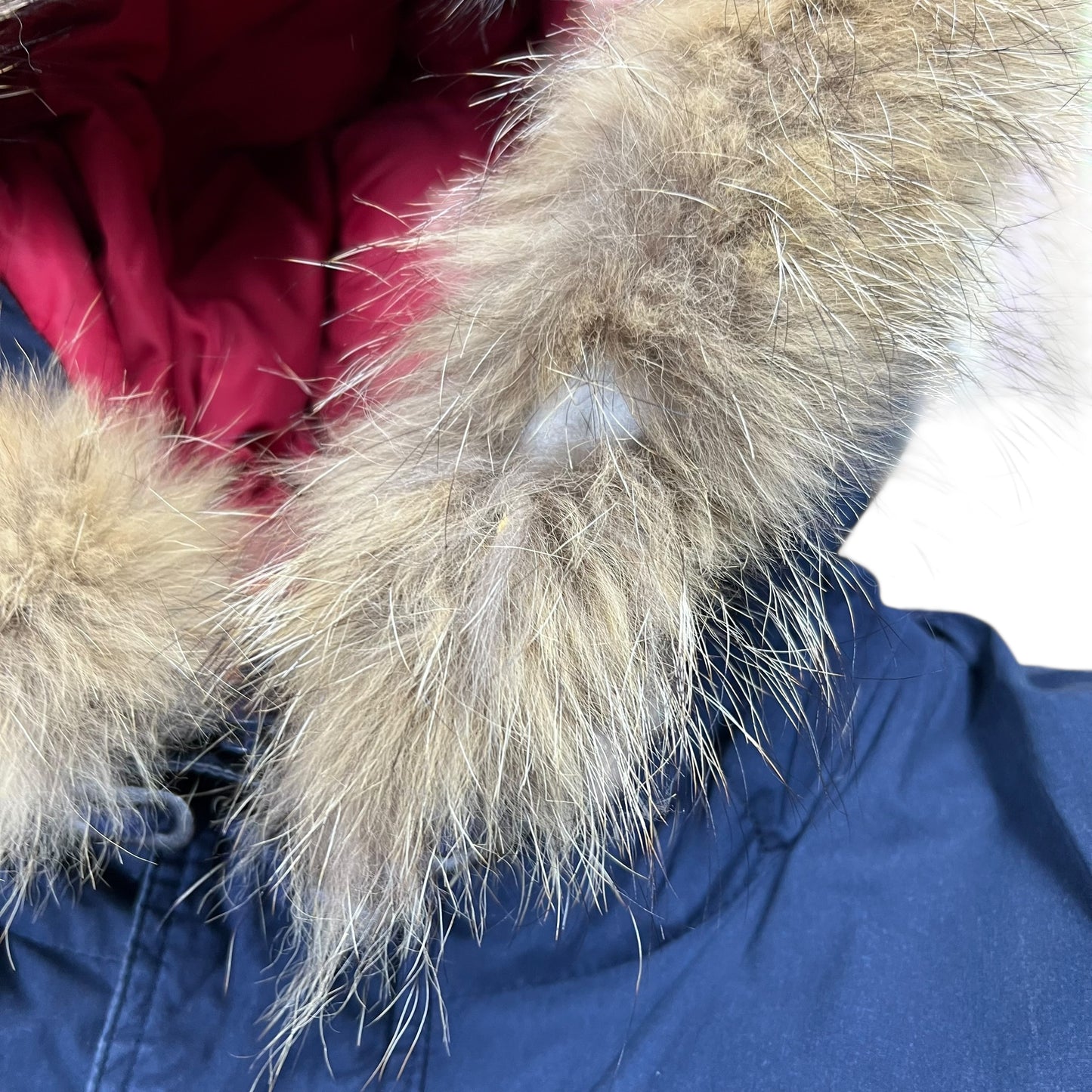 Vintage 90s Tommy Hilfiger fur hood mini patch jacket (M)