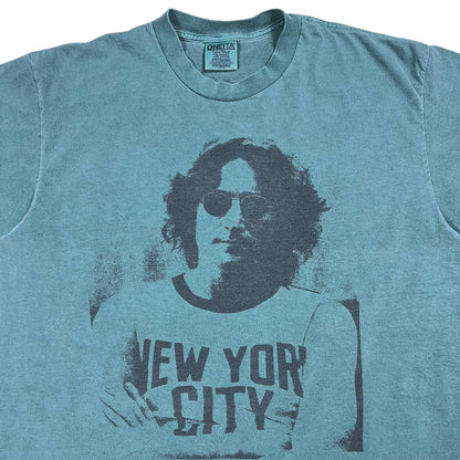 Vintage 90s John Lennon New York City faded band tee (L)