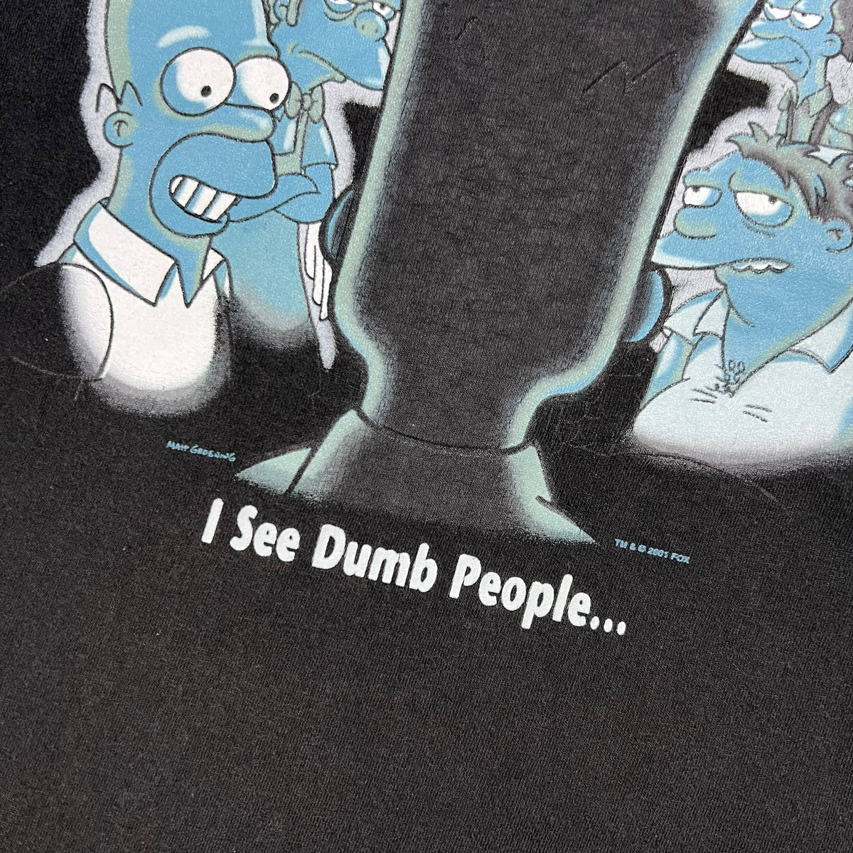 Vintage 2001 The Simpsons “I See Dumb People…” faded tee (XL)