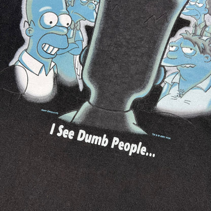 Vintage 2001 The Simpsons “I See Dumb People…” faded tee (XL)