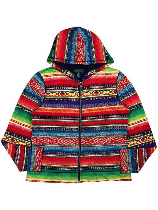 Vintage Y2K Lauren Ralph Lauren LRL Aztec all over print women’s zip up hoodie (M)