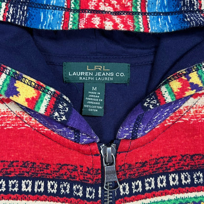 Vintage Y2K Lauren Ralph Lauren LRL Aztec all over print women’s zip up hoodie (M)