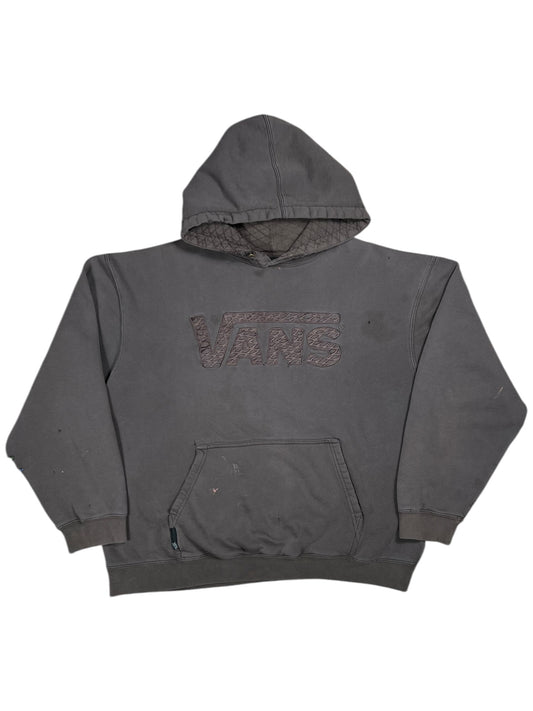 Vintage Y2K Vans off the wall faded & distressed skate hoodie (XL)