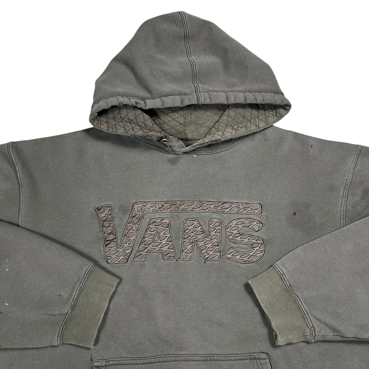 Vintage Y2K Vans off the wall faded & distressed skate hoodie (XL)