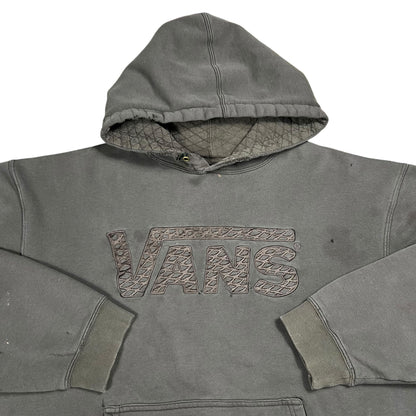Vintage Y2K Vans off the wall faded & distressed skate hoodie (XL)