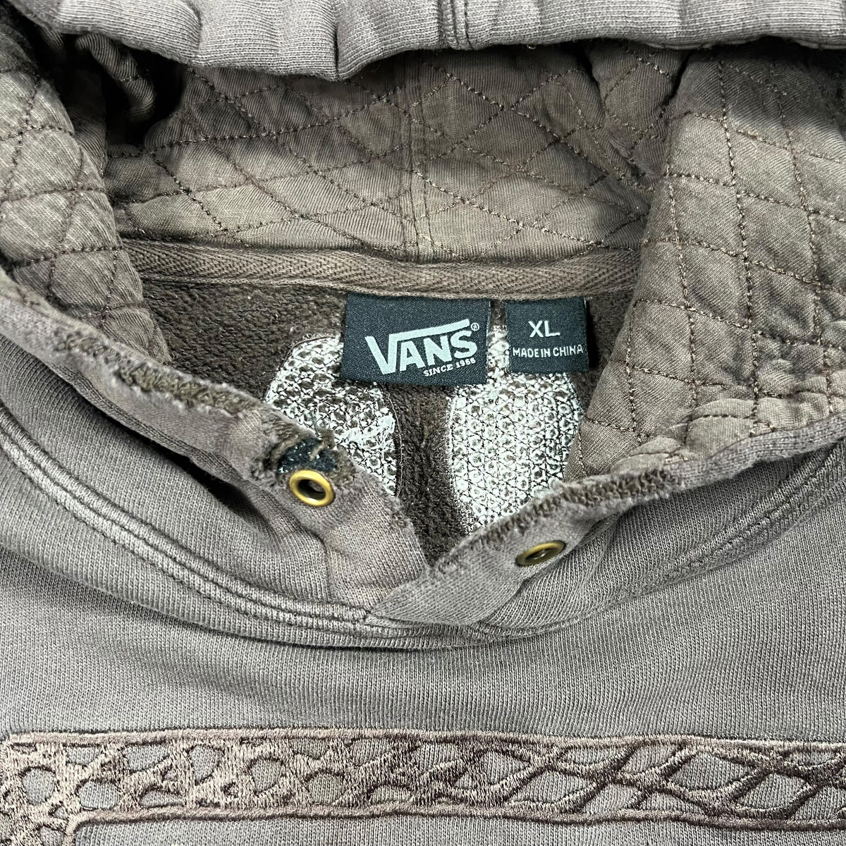 Vintage Y2K Vans off the wall faded & distressed skate hoodie (XL)
