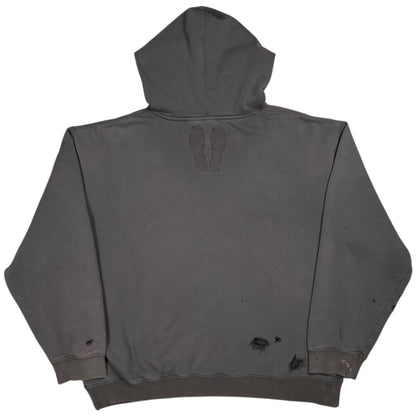 Vintage Y2K Vans off the wall faded & distressed skate hoodie (XL)