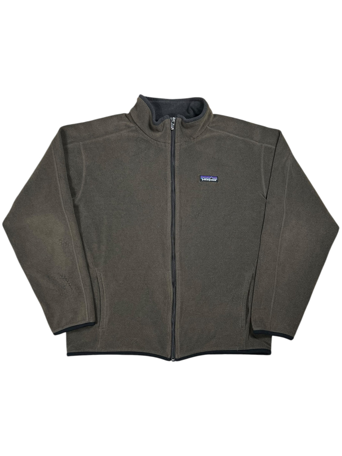 2009 Patagonia light weight brown faded zip up fleece jacket (L)