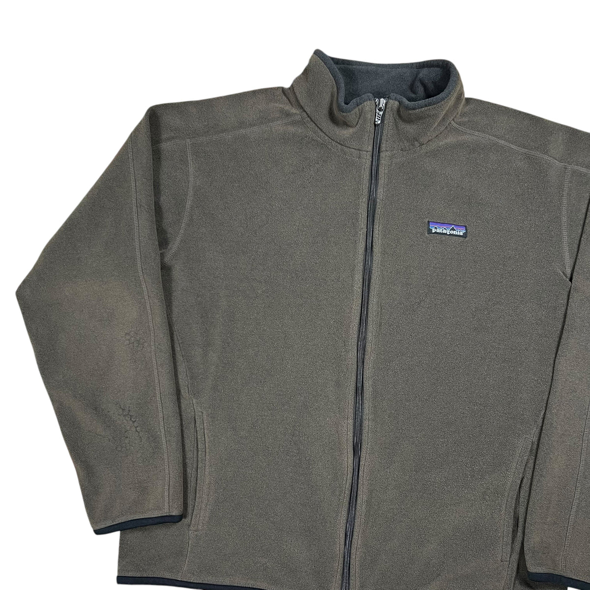 2009 Patagonia light weight brown faded zip up fleece jacket (L)