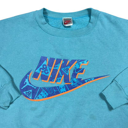 Vintage 90s Nike Swoosh ACG Air Jordan Aqua Gear faded crewneck (L)