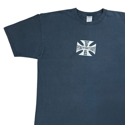 Vintage Y2K Western Penitentiary Pittsburgh PA West Coast Choppers parody faded tee (XL)