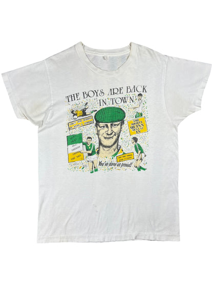 Vintage 80s Ireland Soccer “The Boys Are Back In Town” faded tee (L)