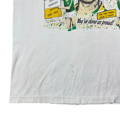 Vintage 80s Ireland Soccer “The Boys Are Back In Town” faded tee (L)