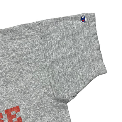 Vintage 90s Champion RIT Lacrosse faded Heather grey tee (L)