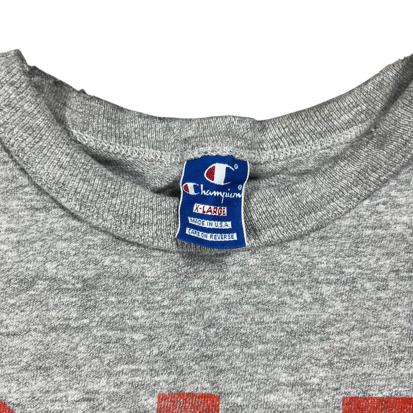 Vintage 90s Champion RIT Lacrosse faded Heather grey tee (L)