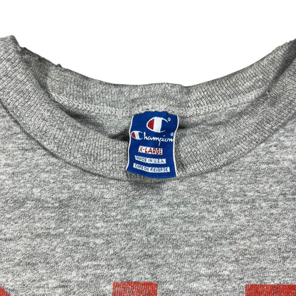 Vintage 90s Champion RIT Lacrosse faded Heather grey tee (L)