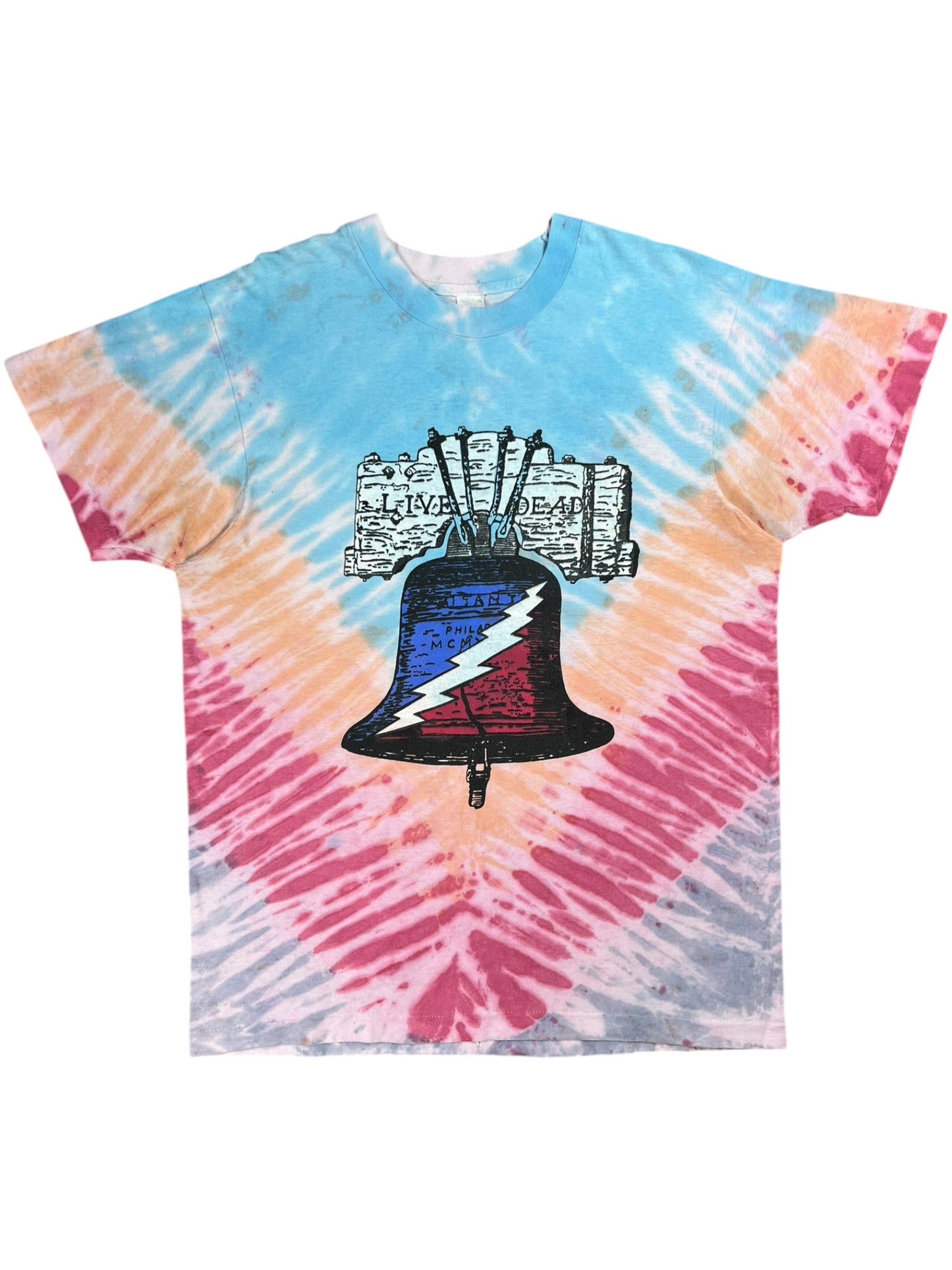 Vintage 1994 Grateful Dead Live Dead Philadelphia Liberty Bell tie dye band tee (L)