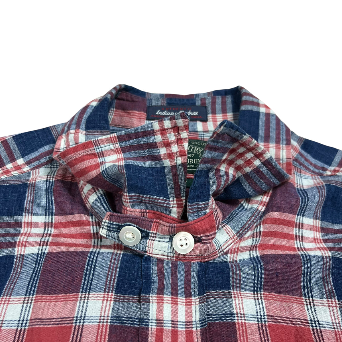 Polo Country Ralph Lauren Indian Madras woven short sleeve button down shirt (XL)
