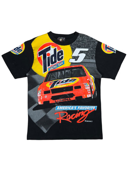Vintage 1993 NASCAR Tide Racing Team all over print tee (L)