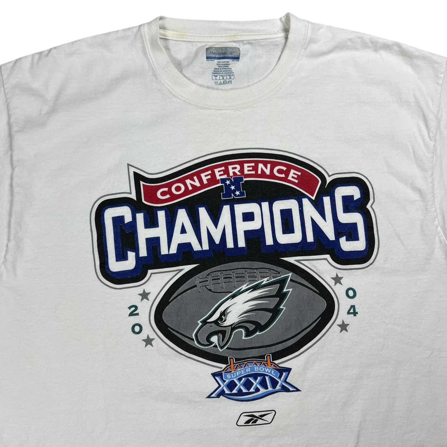 Vintage 2004 Philadelphia Eagles NFC Champions tee (L)