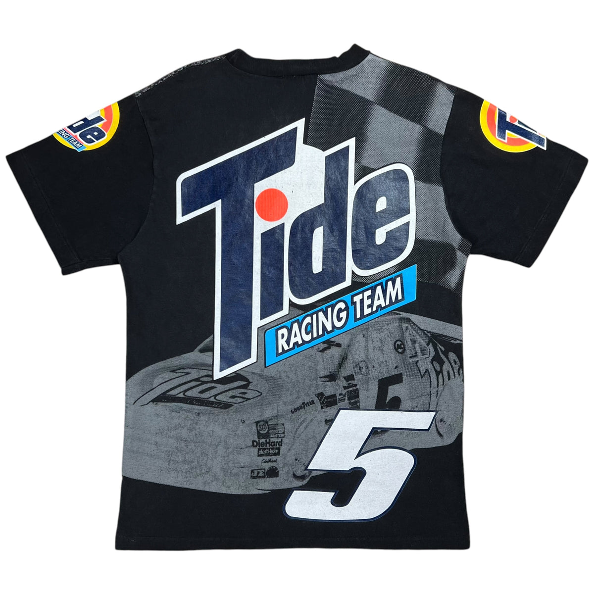 Vintage 1993 NASCAR Tide Racing Team all over print tee (L)