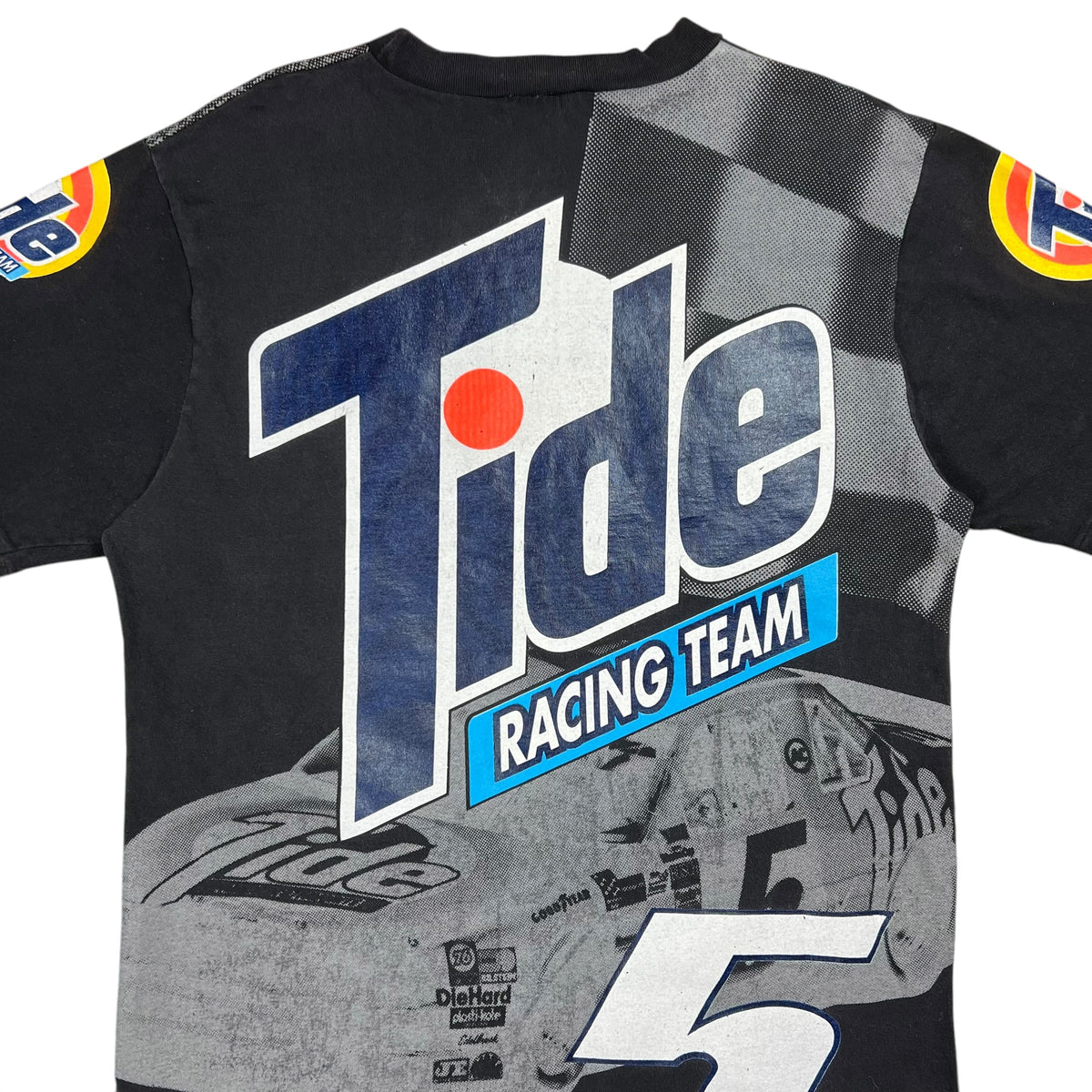 Vintage 1993 NASCAR Tide Racing Team all over print tee (L)