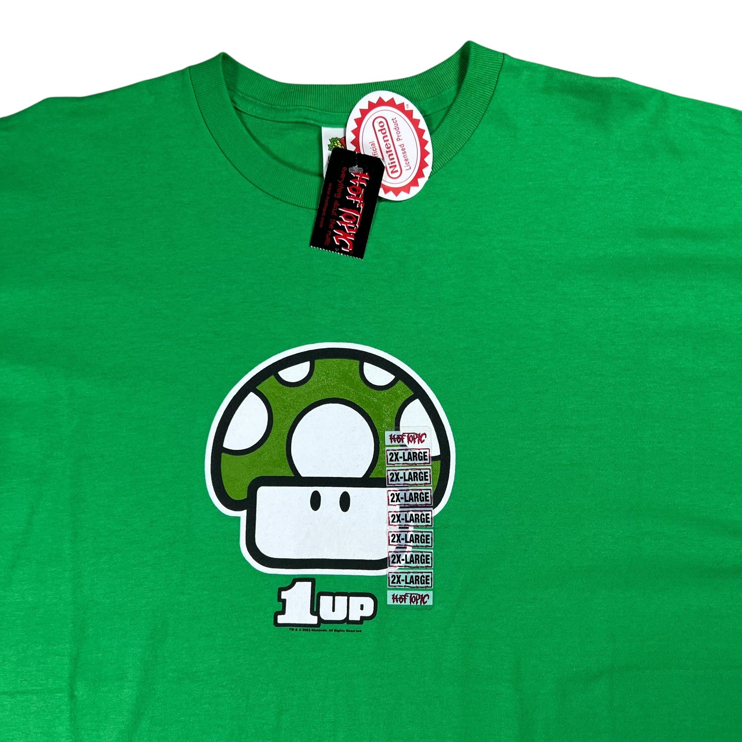 Vintage 2003 Nintendo Super Mario Bros 1 up mushroom tee (XXL) DS NWT