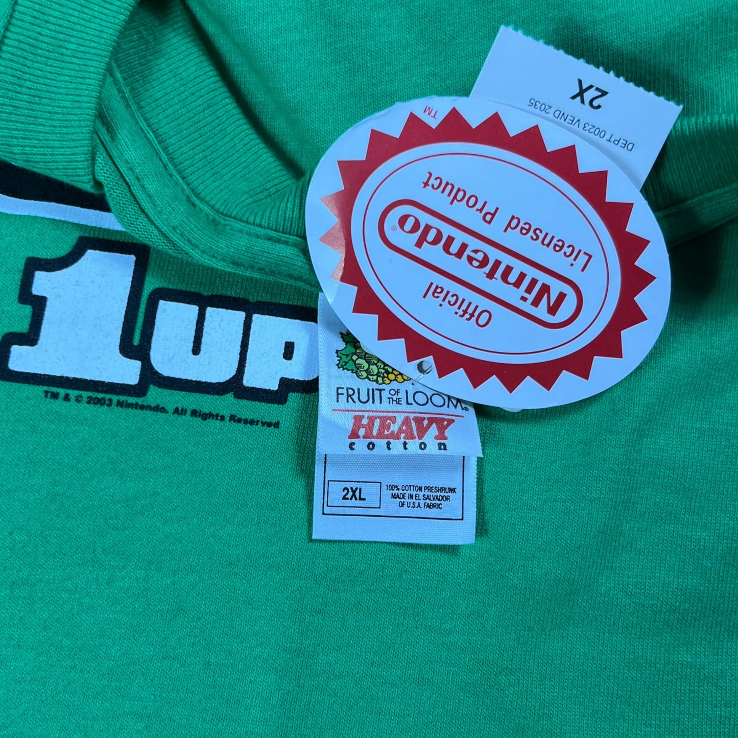 Vintage 2003 Nintendo Super Mario Bros 1 up mushroom tee (XXL) DS NWT