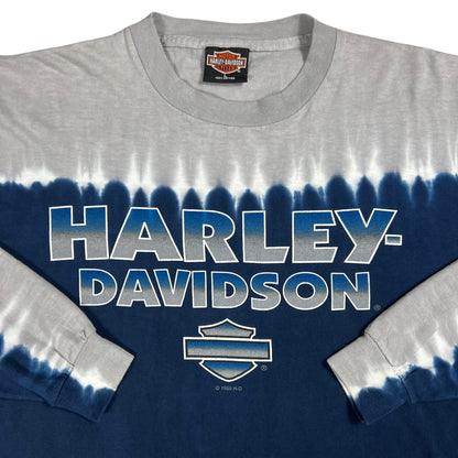 Vintage 1999 Harley Davidson Motorcycles tie dye long sleeve biker shirt (L)