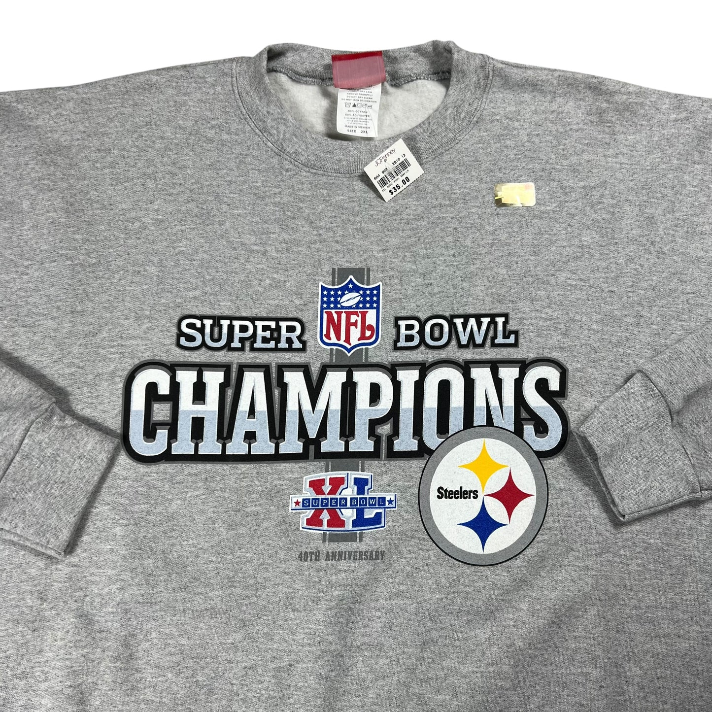 Vintage 2006 Pittsburgh Steelers Super Bowl XL champions crewneck (XXL) DS NWT