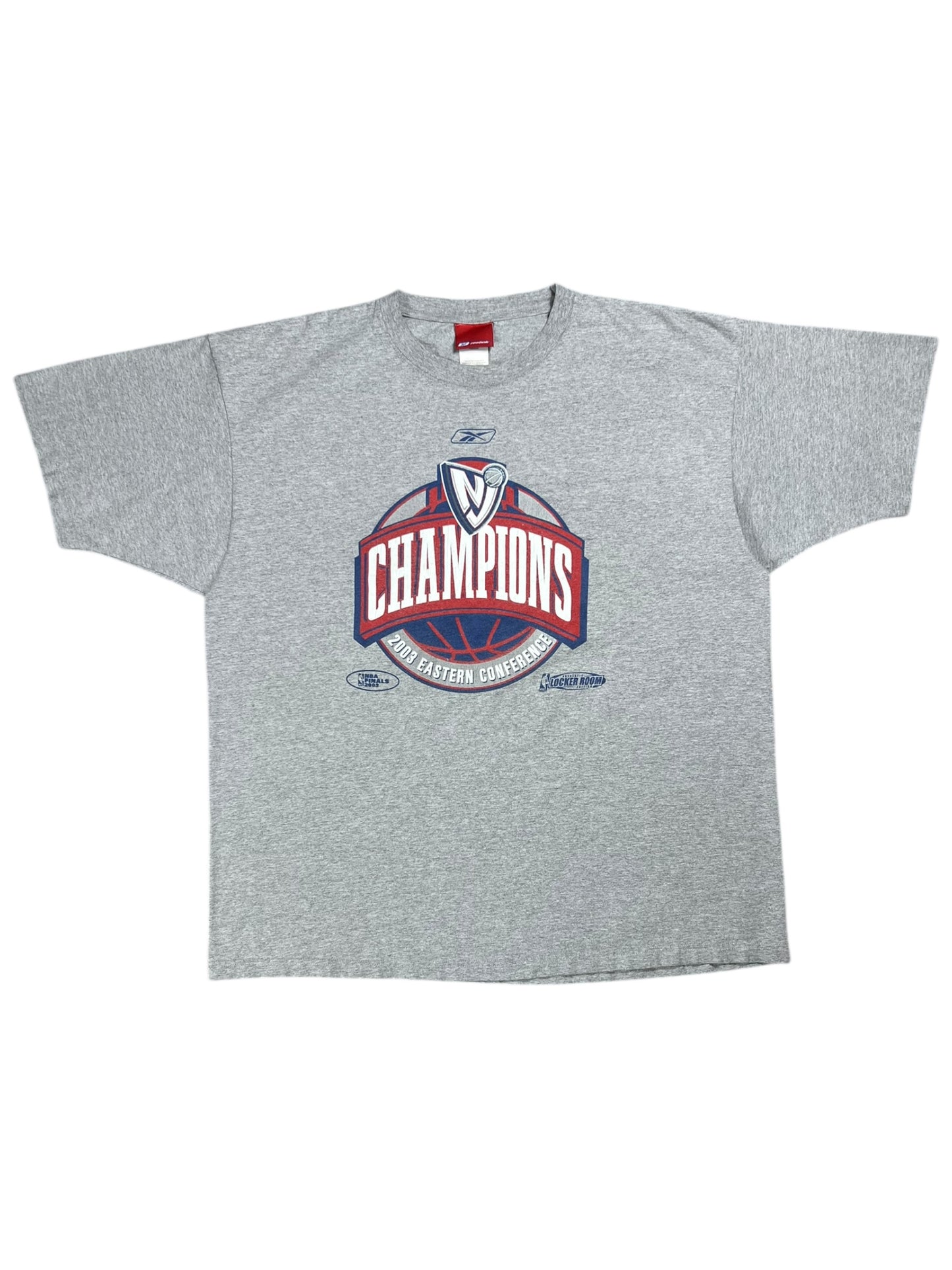 Vintage 2003 New Jersey Nets Easter conference Champions locker room tee (XL/XXL)