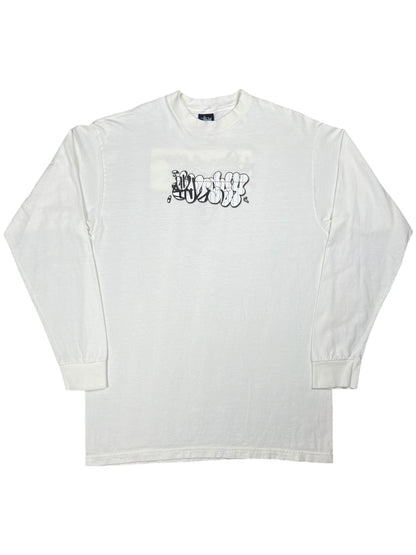 Vintage 2001 Stüssy box logo graffiti long sleeve shirt (L)
