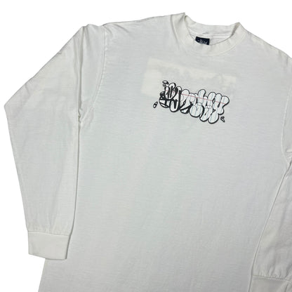 Vintage 2001 Stüssy box logo graffiti long sleeve shirt (L)