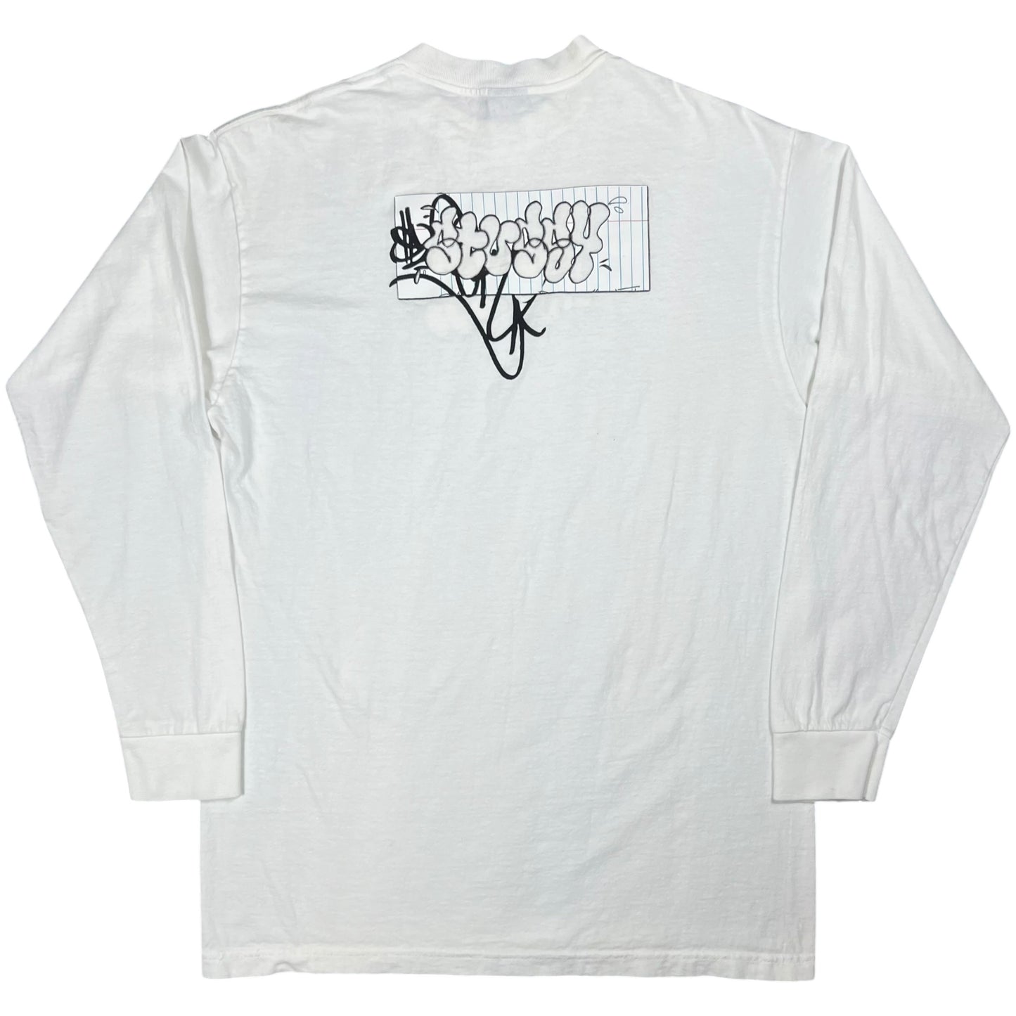 Vintage 2001 Stüssy box logo graffiti long sleeve shirt (L)