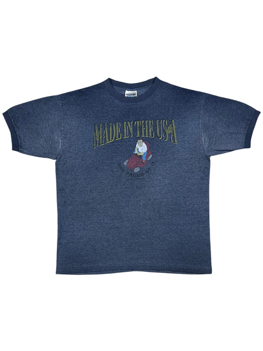 Vintage 90s King of the Hill Hank Hill Made in the USA faded tee (L)