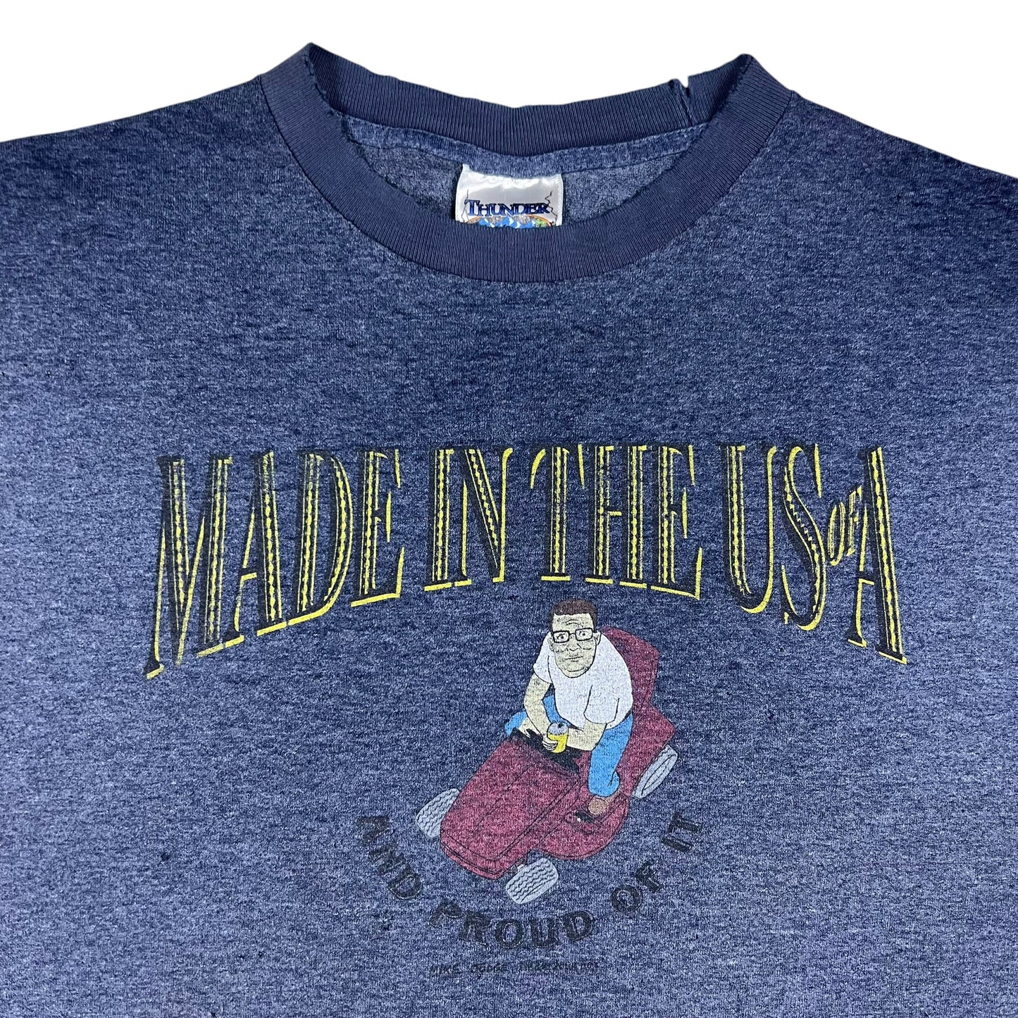 Vintage 90s King of the Hill Hank Hill Made in the USA faded tee (L)