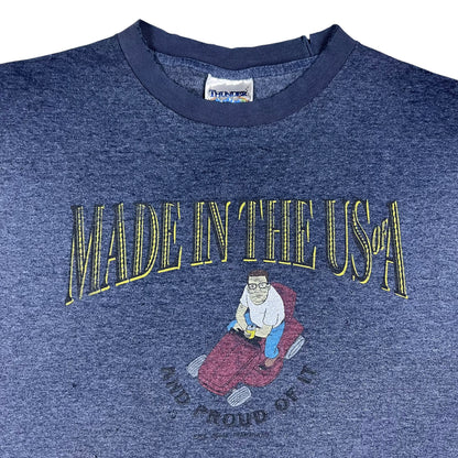 Vintage 90s King of the Hill Hank Hill Made in the USA faded tee (L)