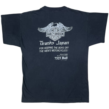 Vintage 90s British American Only Harley Davidson “Thanks Japan” tee (S/M)