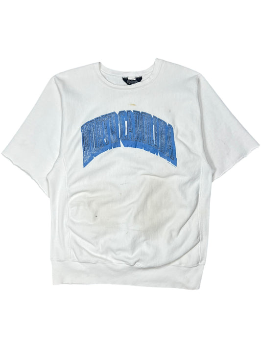 Vintage 1980s Lands End Champion Reverse Weave Warmup North Carolina UNC distressed sweatshirt (XL)