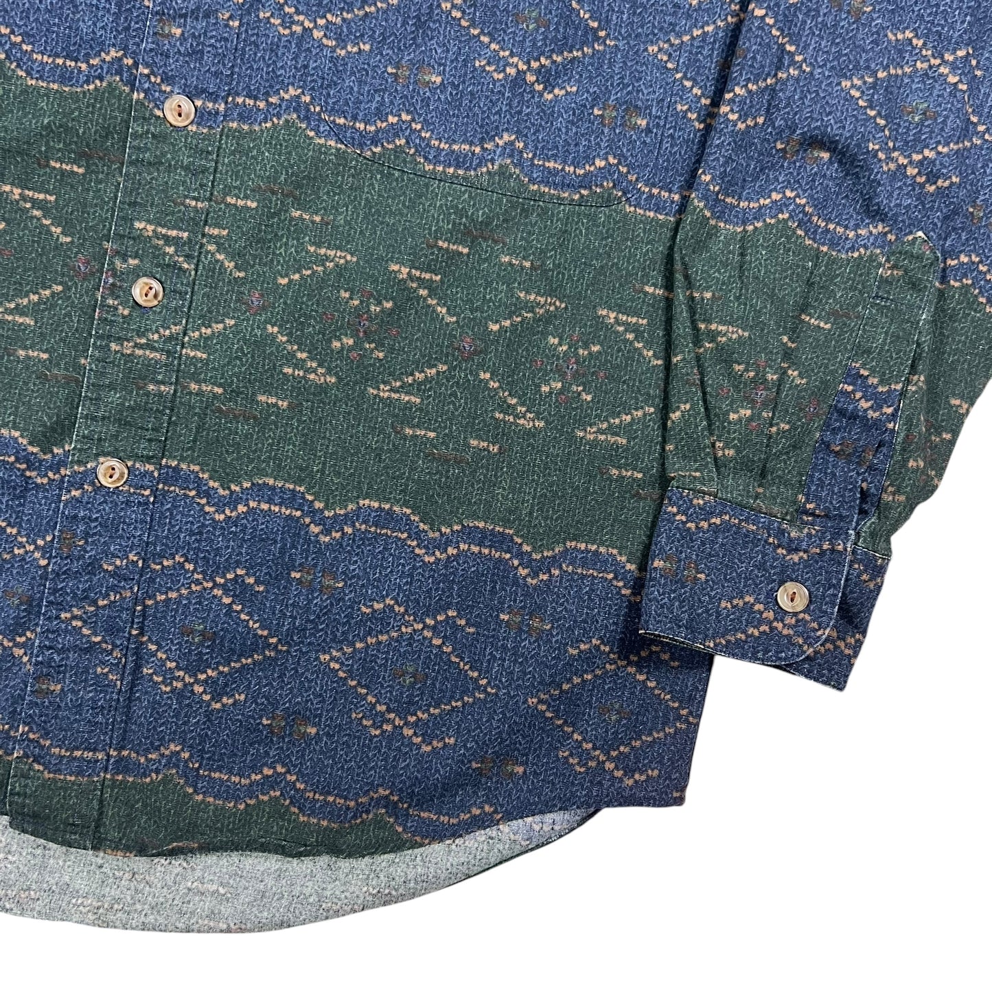 Vintage 90s Chaps Ralph Lauren Aztec style button down shirt (M)