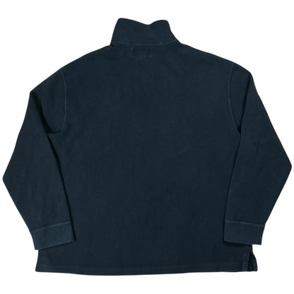 Vintage 90s Polo Ralph Lauren mini horse black 1/4 zip crewneck (XL)