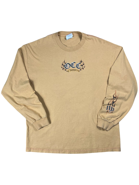 Vintage 2003 Orange County Choppers faded long sleeve print biker tee (XL)