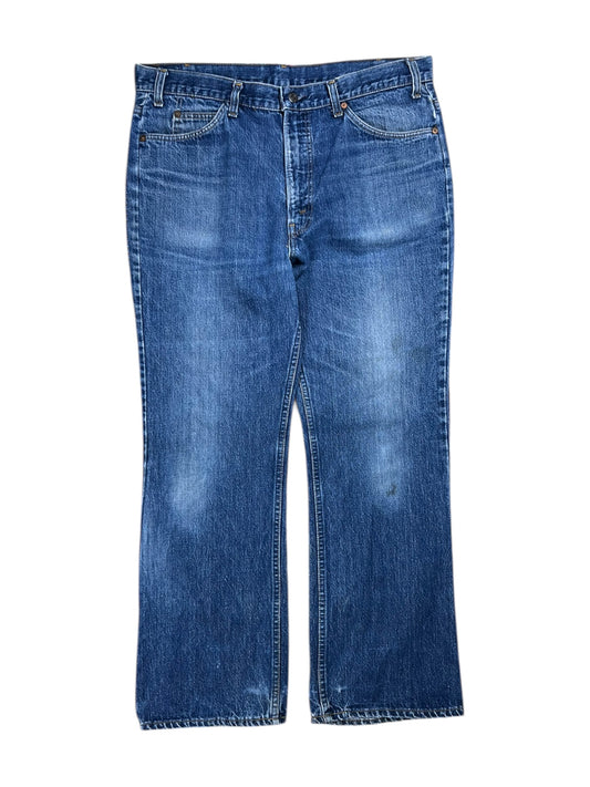 Vintage 80s Levi’s orange tabs faded patina dark wash denim jeans (36x30)